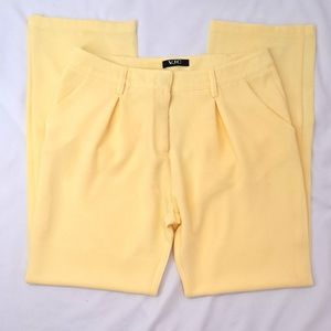 VERSACE VJC Yellow High Waisted Pleated Trousers
